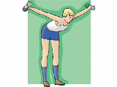 A person exercising.
